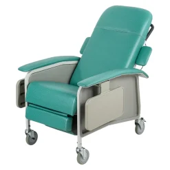 VEVOR 4-Position Geri Reclining Chair 500LBS Capacity Geri Chair Recliner, 4-Wheel Medical Recliner Chairs with Trendelenburg, Soft Padded Seat & Trays for Hospitals, Clinics, Geriatric Home Care