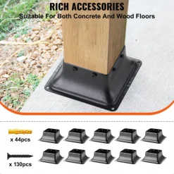 VEVOR Post Base 4x4 10Pcs, Internal 3.6