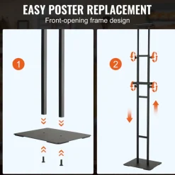 VEVOR Poster Stand, Adjustable Height Up to 75