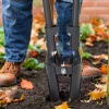 VEVOR Post Hole Digger, Heavy Duty Post Hole Digger with Carbon Steel Handle, Manual Hole Digger with Scale Markings and Metal Blade, Post Hole Digger Tool for Digging Gardening Outdoors, 57.5-Inch