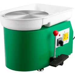 VEVOR Pottery Wheel 28cm Pottery Forming Machine 350W Electric Pottery Wheel with Adjustable Feet Lever Pedal DIY Clay Tool with Tray for Ceramic Work Clay Art DIY Clay Green, 18 Piece