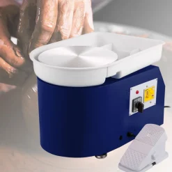 VEVOR Pottery Wheel 28cm Pottery Forming Machine with Detachable Basin Foot Pedal Control 350W Art Craft DIY Clay Tool for Art Craft Work and Home DIY Blue, 18 Piece