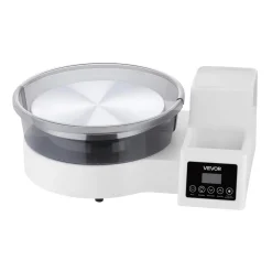 VEVOR Pottery Wheel for Adults, 11" Aluminum Turntable, 450W Electric Table Top Pottery Wheel with Foot Pedal, 30-300 RPM Adjustable Speed, Detachable Basin, for Beginners, DIY Clay Art Craft, White