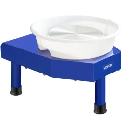 VEVOR Pottery Wheel, 10 in Ceramic Wheel Forming Machine, 60-300 RPM Adjustable Speed with Foot Pedal, ABS Detachable Basin, Manual LCD Panel, Sculpting Tool and Apron, for Home Pottery Craft DIY
