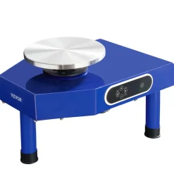 VEVOR Pottery Wheel, 10 in Ceramic Wheel Forming Machine, 60-300 RPM Adjustable Speed with Foot Pedal, ABS Detachable Basin, Manual LCD Panel, Sculpting Tool and Apron, for Home Pottery Craft DIY