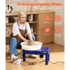 VEVOR Pottery Wheel, 14 in Ceramic Wheel Forming Machine, 60-300 RPM Speed Adjustable Foot Pedal, Adjustable Lift Leg, Detachable Basin, Complete Tool Accessory Kit for Work Art Craft DIY, Blue
