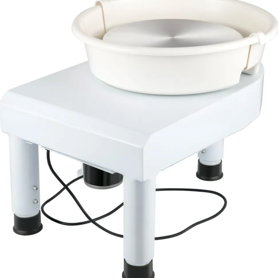 VEVOR Pottery Wheel, 11in Ceramic Wheel Forming Machine, 0-300RPM Speed Manual Adjustable 0-7.8in Lift Leg, Foot Pedal Detachable Basin, Sculpting Tool Accessory Kit for Work Art Craft DIY