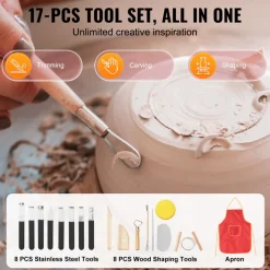 VEVOR Pottery Wheel, 10 inch Pottery Forming Machine, 350W Electric Wheel for Pottery with Foot Pedal and LCD Touch Screen, Direct Drive Ceramic Wheel with Shaping Tools for DIY Art Craft, Pink