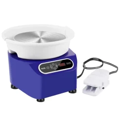 VEVOR Pottery Wheel, 11 inch Pottery Forming Machine, 450W Electric Wheel for Pottery with Foot Pedal and LCD Touch Screen, Direct Drive Ceramic Wheel with Shaping Tools for DIY Art Craft, Blue