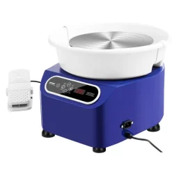 VEVOR Pottery Wheel, 11 inch Pottery Forming Machine, 450W Electric Wheel for Pottery with Foot Pedal and LCD Touch Screen, Direct Drive Ceramic Wheel with Shaping Tools for DIY Art Craft, Blue