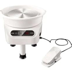 VEVOR Pottery Wheel, 11 inch Pottery Forming Machine, 450W Electric Wheel for Pottery with Foot Pedal and LCD Touch Screen, Direct Drive Ceramic Wheel with 3 Support Legs for DIY Art Craft, White