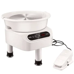 VEVOR Pottery Wheel, 11 inch Pottery Forming Machine, 450W Electric Wheel for Pottery with Foot Pedal and LCD Touch Screen, Direct Drive Ceramic Wheel with 3 Support Legs for DIY Art Craft, White