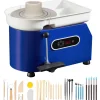 VEVOR Pottery Wheel, 450W, For Adults and Beginners, 11in Clay Wheel Machine,  Adjustable 60-300RPM Speed Handle and Pedal, ABS Detachable Basin, Accessory Kit for Craft DIY, LCD Touch Screen, Blue