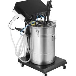 VEVOR Powder Coating System, 40 W 100KV Electrostatic Output Powder Coating Kit with 50L Powder Hopper, 450g Per Minute Powder Coating Machine with Spray Gun and Trolley Base, for Indoor and Outdoor
