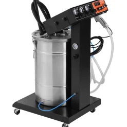 VEVOR Powder Coating System, 40 W 100KV Electrostatic Output Powder Coating Kit with 50L Powder Hopper, 450g Per Minute Powder Coating Machine with Spray Gun and Trolley Base, for Indoor and Outdoor