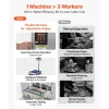VEVOR Powder Filling and Sealing Machine, 10-999g(0.02-2.2lbs) Automatic Particle Granule Packaging Machine, Stainless Steel, Weighing Filling Sealing, for Coffee Beans, Grains, Tea, Spices, Silver