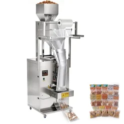 VEVOR Powder Filling and Sealing Machine, 10-999g(0.02-2.2lbs) Automatic Particle Granule Packaging Machine, Stainless Steel, Weighing Filling Sealing, for Coffee Beans, Grains, Tea, Spices, Silver