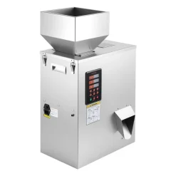 VEVOR Powder Filling Machine, 10-500g (0.02-1.1lbs) Automatic Particle Dispenser, High Accuracy, Stainless Steel, Intelligent Weighing Dispensing Filler for Coffee Beans, Grains, Tea, Spices, Silver