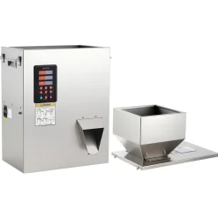 VEVOR Powder Filling Machine, 10-500g (0.02-1.1lbs) Automatic Particle Dispenser, High Accuracy, Stainless Steel, Intelligent Weighing Dispensing Filler for Coffee Beans, Grains, Tea, Spices, Silver