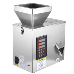 VEVOR Powder Filling Machine, 3-200g (0.01-0.44 lbs) Automatic Particle Dispenser, High Accuracy, Stainless Steel, Intelligent Weighing Dispensing Filler for Coffee Beans, Grains, Tea, Spices, Silver