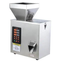 VEVOR Powder Filling Machine, 3-200g (0.01-0.44 lbs) Automatic Particle Dispenser, High Accuracy, Stainless Steel, Intelligent Weighing Dispensing Filler for Coffee Beans, Grains, Tea, Spices, Silver