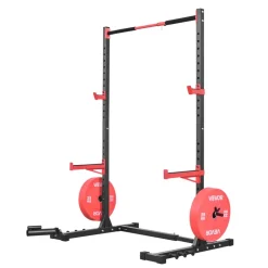 VEVOR Power Cage Rack, Multifunctional Squat Rack for Home Gym, Width-Adjustable Workout Strength Training Equipment with 6 Band Pegs, Landmine Attachment & Safety Bars for Bench Press Squats Pull-Up