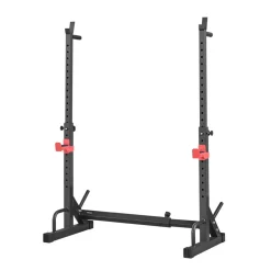 VEVOR Power Cage Squat Rack, Home Gym Power Rack with Adjustable Height & Width, 550LBS Strength Training Workout Equipment with Barbell Storage Racks & J-Hooks for Bench Press, Squat, Weight Lifting