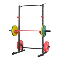 VEVOR Power Cage Squat Rack, Multifunctional Power Rack Home Gym, 1000LBS Strength Training Workout Equipment with 4 Band Pegs, Adjustable J-Hooks & Safety Bars for Barbell Squat Bench Press Pull-Up