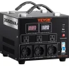 VEVOR Power Converter, 3000W, Durable Step Up/Down Unit, Switches between 110V and 220V, Includes US and EU Outlets plus 5V USB, CE Approved