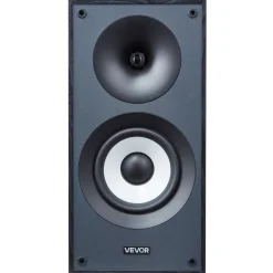 VEVOR Powered Bookshelf Speakers, 25W x 2, Active Studio Monitor Speaker with 5.5 Inch Woofer, Bluetooth/RCA/Coaxial/Optical/USB/Subwoofer Connection, Wooden Enclosure, for Record Player Turntable PC