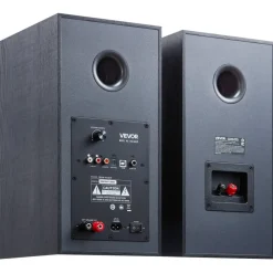 VEVOR Powered Bookshelf Speakers, 25W x 2, Active Studio Monitor Speaker with 5.5 Inch Woofer, Bluetooth/RCA/Coaxial/Optical/USB/Subwoofer Connection, Wooden Enclosure, for Record Player Turntable PC