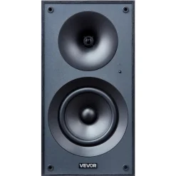 VEVOR Powered Bookshelf Speakers, 25W x 2, Active Studio Monitor Speaker with 5.25 Inch Woofer, Bluetooth/RCA/Coaxial/Optical/USB/Subwoofer Connection, Wooden Enclosure, for Record Player Turntable PC
