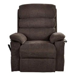 VEVOR Power Lift Recliner Chair, Dual Motor, Large Electric Lift Chair with Heat and Massage for Elderly, Infinite Position Adjustment, Velvet Fabric, with Side and Front Pockets, Cup Holders, Brown