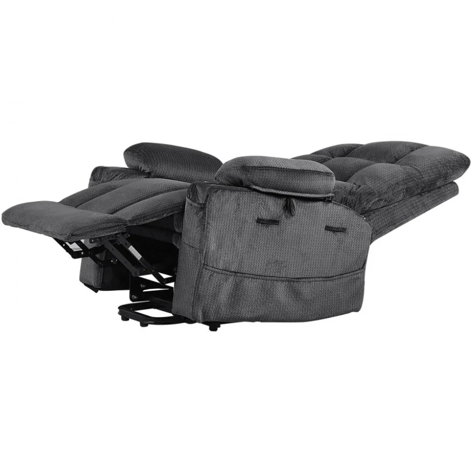 VEVOR Power Lift Recliner Chair, Triple-Motor, Large Electric Lift Chair with Heat and Massage for Elderly, Infinite Position Adjustment, Leather Surface, with Storage Pockets and Cup Holders, Brown