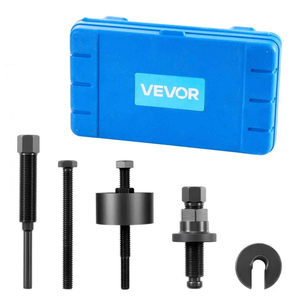 VEVOR Power Steering Pump Pulley Puller/Installer Tool Set, Compatible with Ford, GM V6, and VW Vehicles, Pump Pulley Remover Installer Tools, for Removing and Installing Power Steering Pump Pulleys