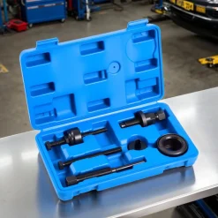 VEVOR Power Steering Pump Pulley Puller/Installer Tool Set, Compatible with Ford, GM V6, and VW Vehicles, Pump Pulley Remover Installer Tools, for Removing and Installing Power Steering Pump Pulleys
