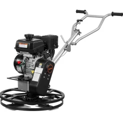 VEVOR Power Trowel, 24 inch Concrete Finishing Machine with Float Pan, 7HP Kohler Engine, 4 Blades, Adjustable Pitch, Gas-Powered Walk-Behind Cement Surface Finisher for Smooth Floors, Construction