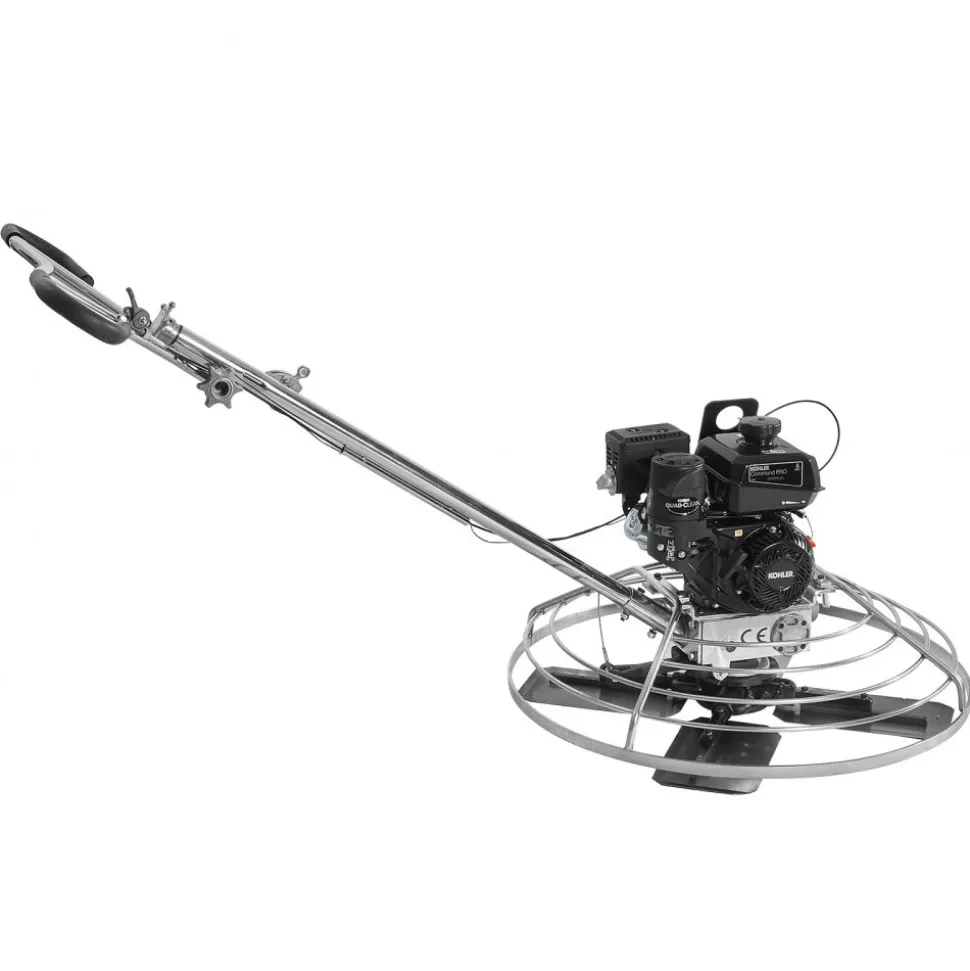 VEVOR Power Trowel, 38” Walk-Behind Cement Trowel with Float Pan, 6HP Gas-Powered Smooth Concrete Surface Finisher, Heavy Duty Commercial Screed Concrete Cement with Finishing Blade, Orange