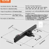 VEVOR Precision Miter Gauge, Standard Slot 3/4'' x 3/8'', Aluminum Alloy Table Saw Miter Gauge with 24 in Grating 15 Angle Stops Adjustable Spring Loaded Plunger and Removable Disc, for Woodworking