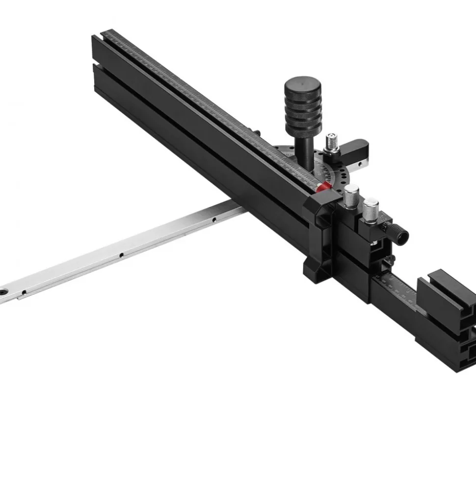 VEVOR Precision Miter Gauge, Standard Slot 3/4'' x 3/8'', Aluminum Alloy Table Saw Miter Gauge with 19-35 in Grating 15 Angle Stops Adjustable Spring Loaded Plunger and Removable Disc, for Woodworking
