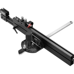 VEVOR Precision Miter Gauge, Standard Slot 3/4'' x 3/8'', Aluminum Alloy Table Saw Miter Gauge with 19-35 in Grating 15 Angle Stops Adjustable Spring Loaded Plunger and Removable Disc, for Woodworking