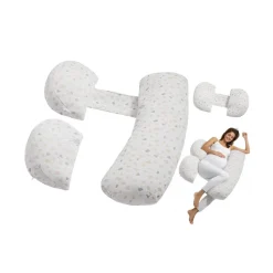 VEVOR Pregnancy Pillows for Sleeping, Adjustable Maternity Pillow for Pregnant Women, Soft Pregnancy Body Pillow with Removable & Washable Cover for Back Belly Hip Support, Lightweight and Portable