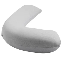 VEVOR Pregnancy Pillows for Side Sleeping, L-Shaped Maternity Pillow for Pregnant Women, Soft & Breathable Pregnancy Body Pillow with Washable Jersey Cover for Head Neck Belly Leg Support, Light Gray