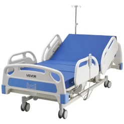 VEVOR Premium 5 Function Full Electric Hospital Bed, ICU Electric Medical Bed with Trendelenburg & Reverse Trendelenburg, 5