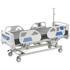 VEVOR Premium 5 Function Full Electric Hospital Bed, ICU Medical Bed with Cardiac Chair, CPR, Trendelenburg & Reverse Trendelenburg, Central Locking System with 5