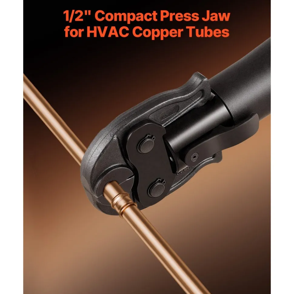 VEVOR 1/2" Press Jaw for Compact Series Press Tools, 52 HRC Hardened Steel Pressing Jaw for High Pressure HVAC/R Applications - Compatible with 24KN Press Tools for RLS Copper Pipes Connections