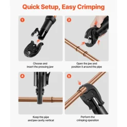 VEVOR 3/4" Press Jaw for 24KN Compact Series Press Tools, 52 HRC Hardened Steel Pressing Jaw - Compatible with ProPress Copper Pipes Connections