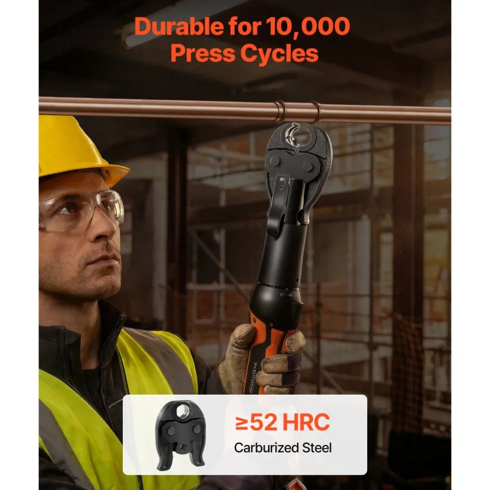 VEVOR 3/4" Press Jaw for 24KN Compact Series Press Tools, 52 HRC Hardened Steel Pressing Jaw - Compatible with ProPress Copper Pipes Connections