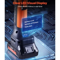 VEVOR Press Tool, 18V Electric Pipe Crimping Tool for 1/2", 3/4", 1" Copper Pipes, 24KN Press Tool Kit Compatible with ProPress - with 3 Press Jaws, 2pcs 18V 2AH Battery, Fast Charger & Carrying Case