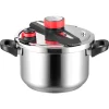 VEVOR Pressure Cooker, 10Qt Pressure Cooker Stainless Steel, Pressures Canner with Steaming Rack, Tempered Glass Lid, Three Pressures Settings for Meat, Beans, Rice, Soup, Sauces, Cook up to 100 kPa